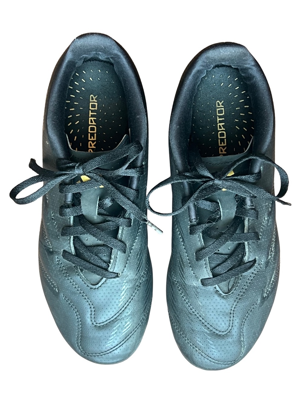 adidas Black Soccer Cleats with Gold Accent